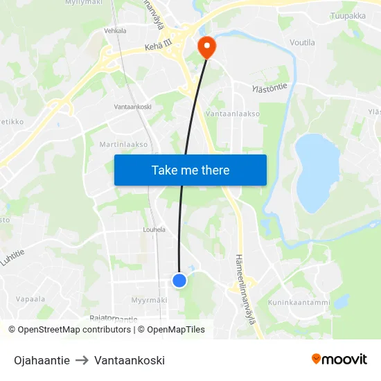 Ditch Road to Vantaankoski map