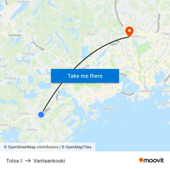 Tolsa 🚆 to Vantaankoski map