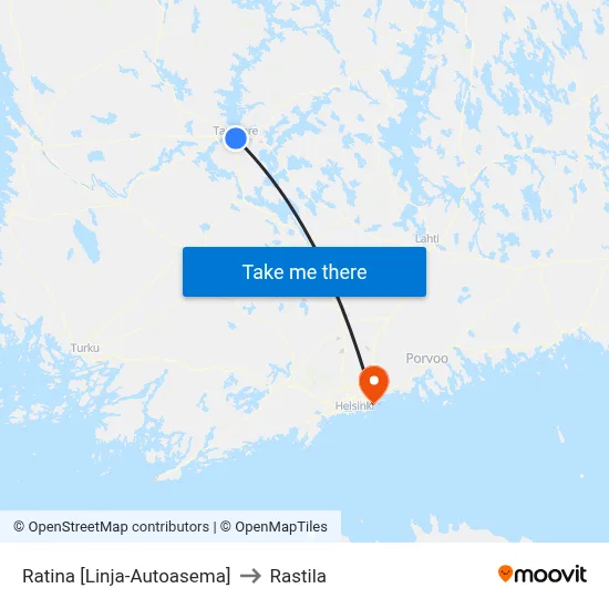 Ratina 🚏🛍️ to Rastila map