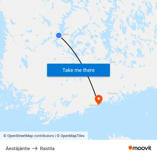 Äestäjäntie to Rastila map