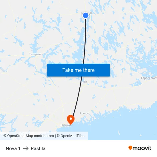 Nova 1 to Rastila map