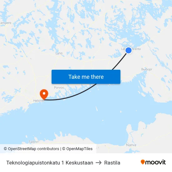 Technology Park Street 1 To Center to Rastila map