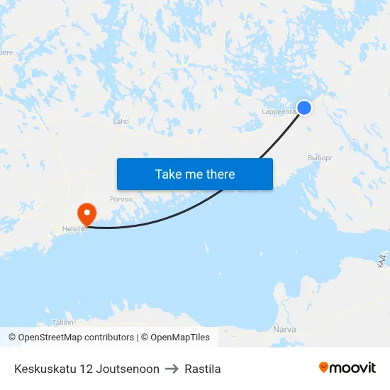 Keskuskatu 12 to Joutseno to Rastila map