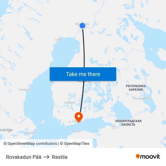 Rovakatu End to Rastila map