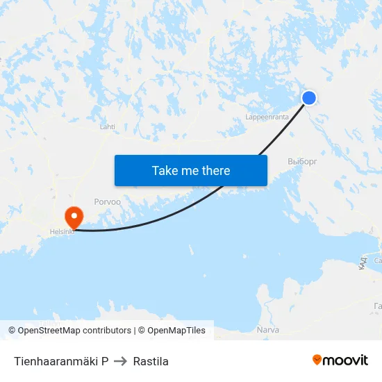 Tienhaaranmäki N to Rastila map