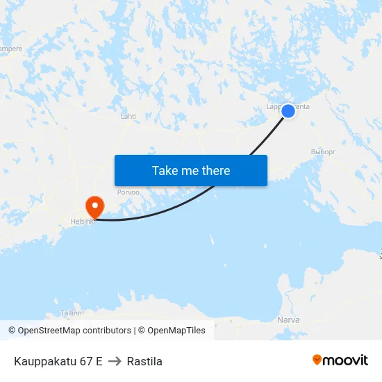 Shopping Street 67 E to Rastila map
