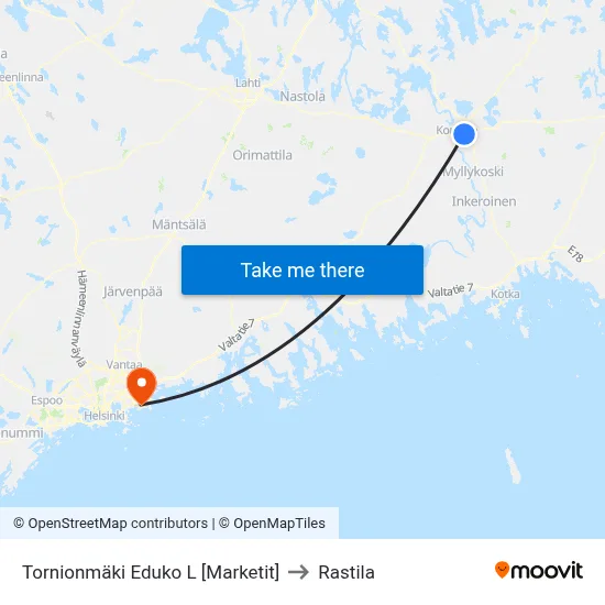 Tornionmäki Eduko L [Marketit] to Rastila map