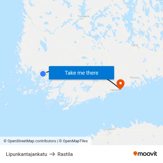 Lipunkantajankatu to Rastila map