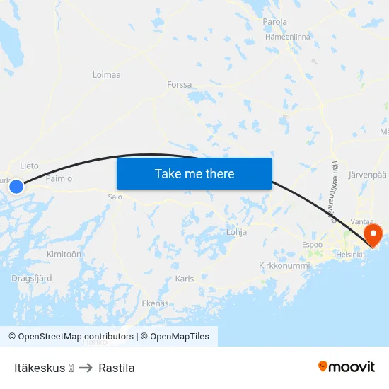 Itäkeskus 🛍️ to Rastila map