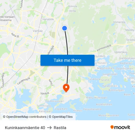 King's Hill Road 40 to Rastila map