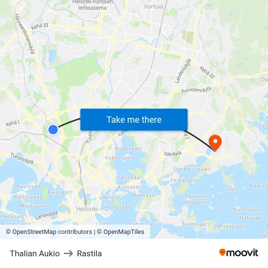 Thalian Aukio to Rastila map