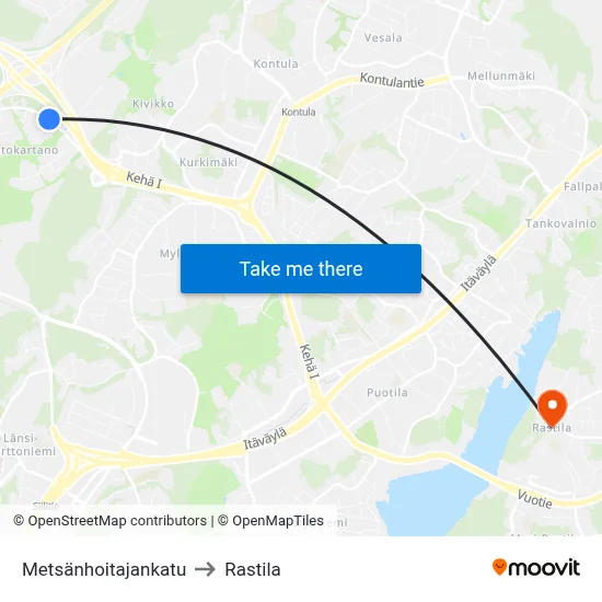 Forester Street to Rastila map