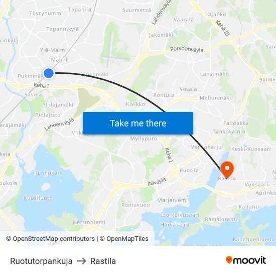 Militia Cottage Lane to Rastila map