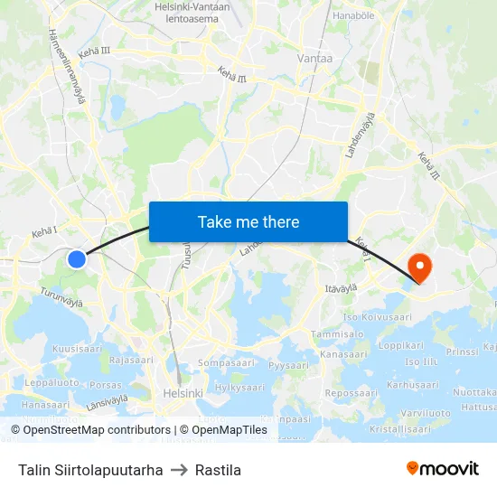 Tali Community Garden to Rastila map