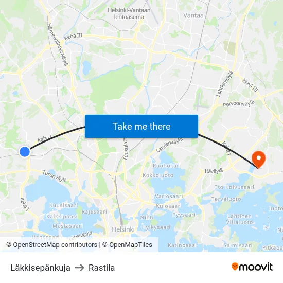 Tinsmith Alley to Rastila map