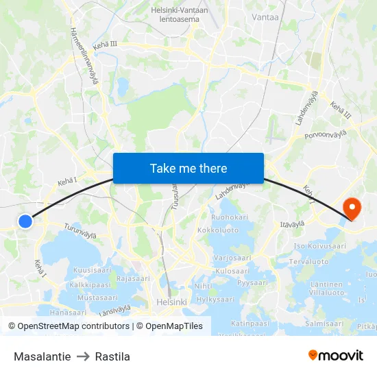 Masala Road to Rastila map