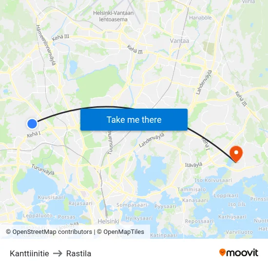 Canteen Road to Rastila map
