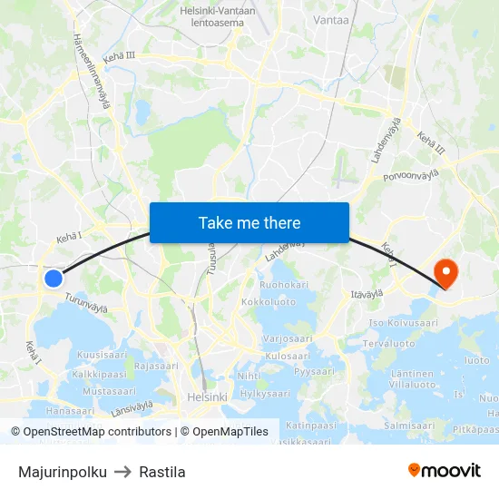 Major's Path to Rastila map