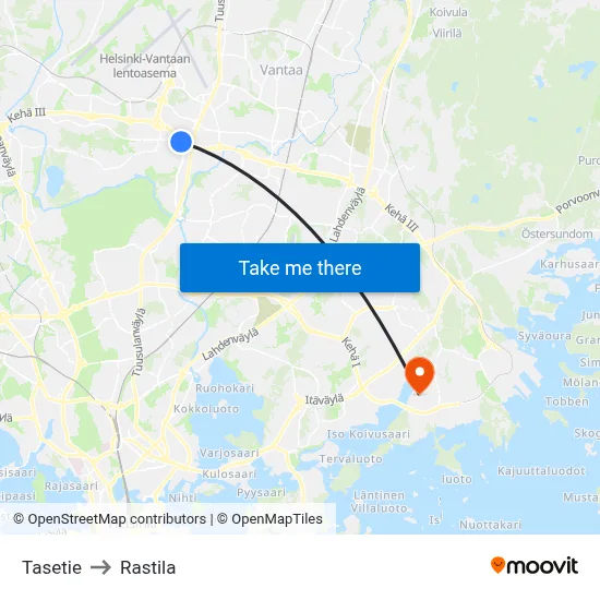 Balance Road to Rastila map