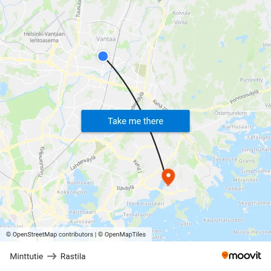 Mint Road to Rastila map