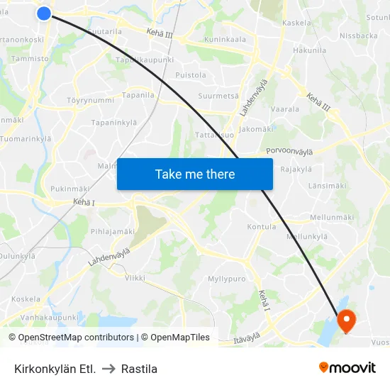 Church Village Interchange to Rastila map