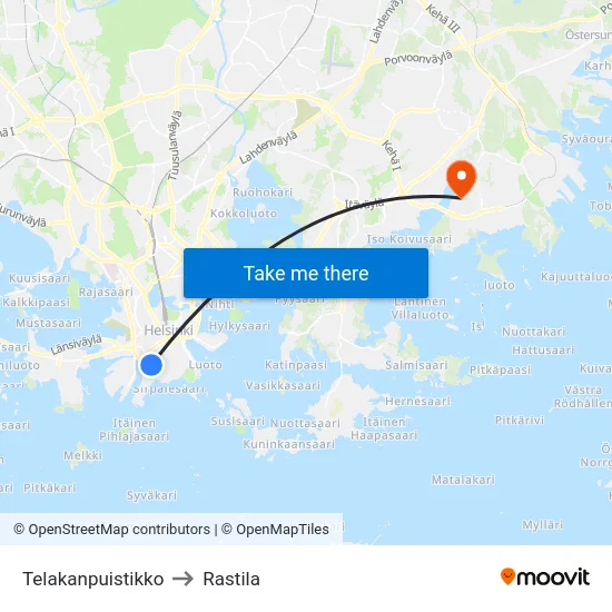 Telakanpuistikko to Rastila map