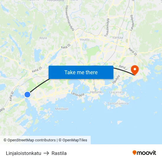 Beacon Line Street to Rastila map