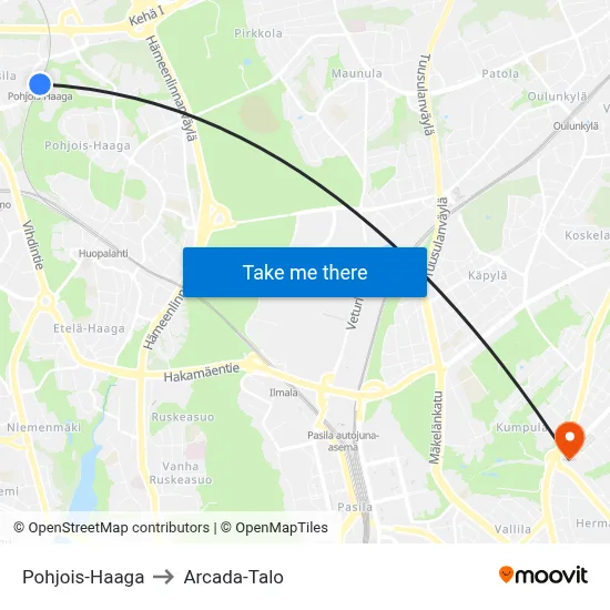North Haaga to Arcada Building map