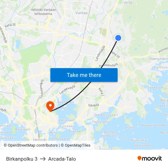 Birka Path 3 to Arcada Building map