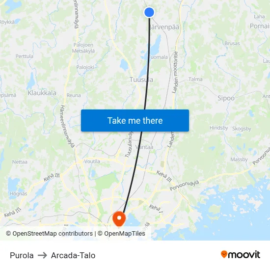 Purola to Arcada Building map