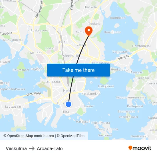Five Corners to Arcada Building map