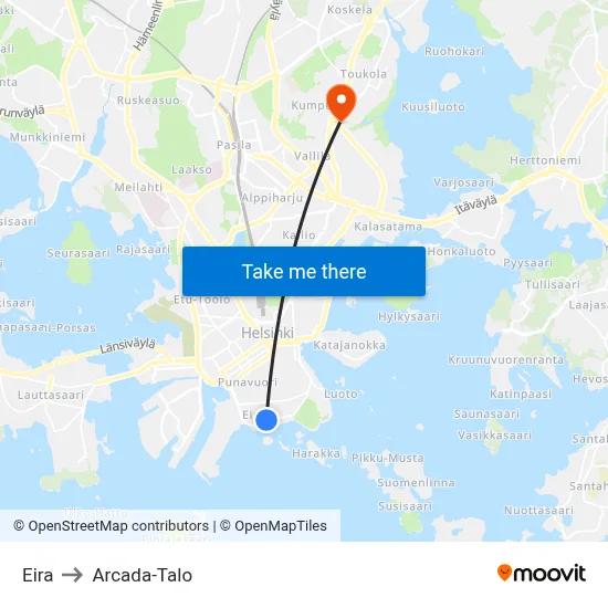 Eira to Arcada Building map