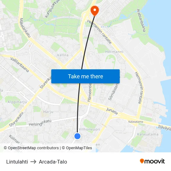 Bird Bay to Arcada Building map