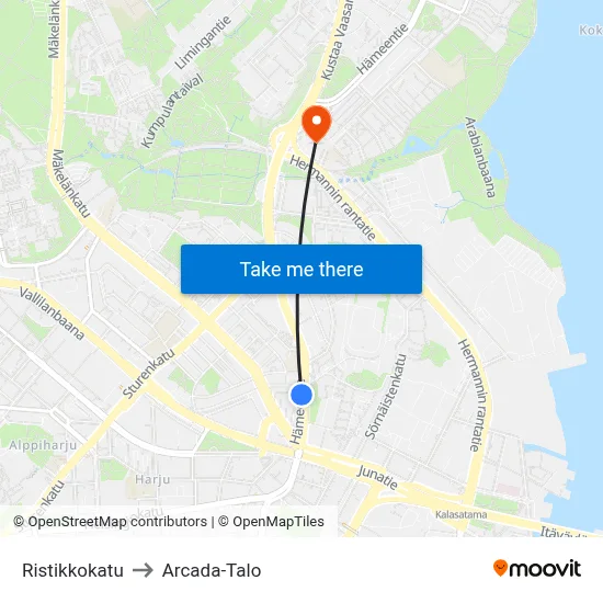 Cross Street to Arcada Building map