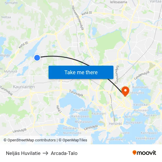 Fourth Villa Road to Arcada Building map