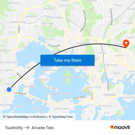 Wind Meadow to Arcada Building map