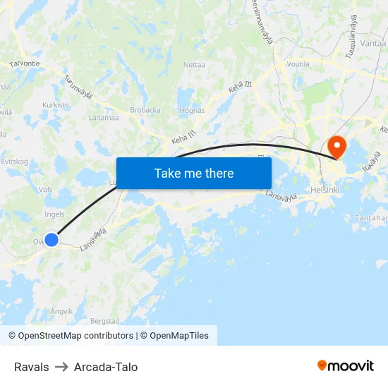 Ravals to Arcada Building map