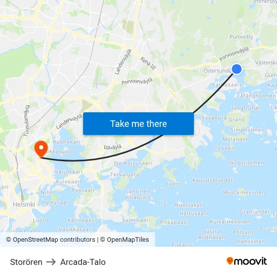 Storören to Arcada Building map