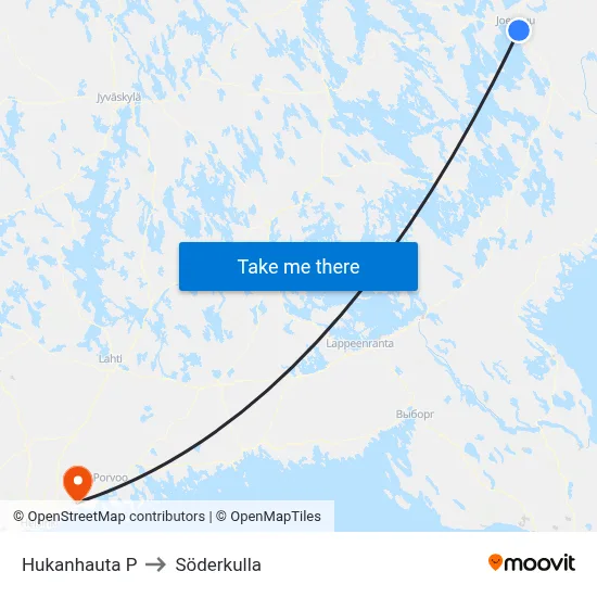 Hukanhauta North to Söderkulla map