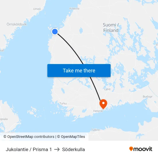Jukolantie / Prisma 1 to Söderkulla map
