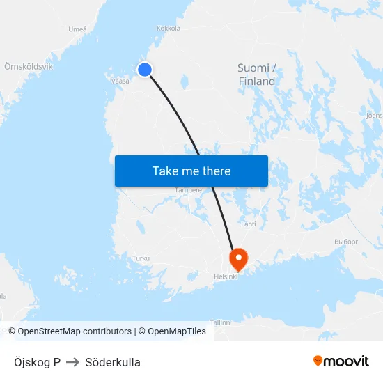 Öjskog N to Söderkulla map