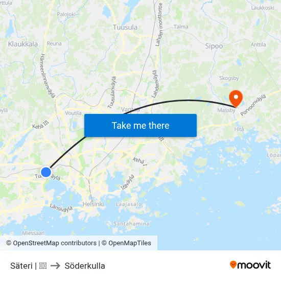 Säteri | 🏢🌳 to Söderkulla map