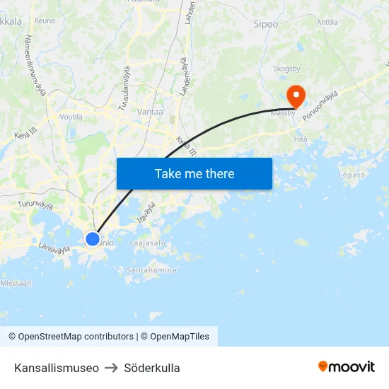 National Museum to Söderkulla map