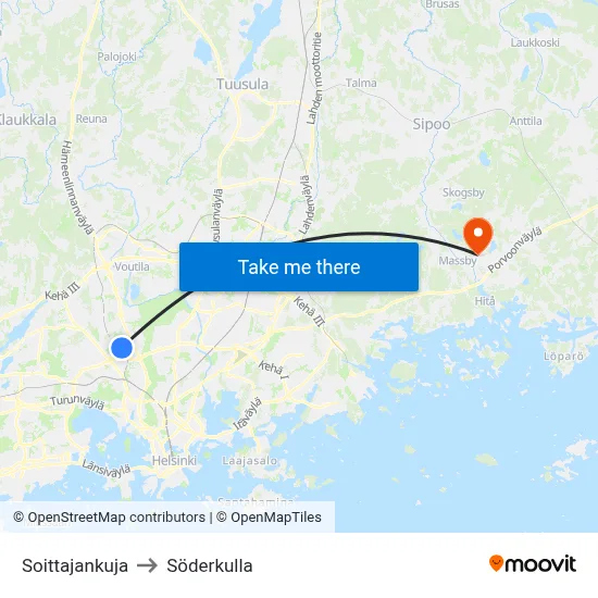 Soittaja Alley to Söderkulla map