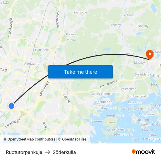 Militia Cottage Lane to Söderkulla map