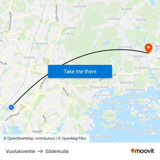 Soapstone Road to Söderkulla map