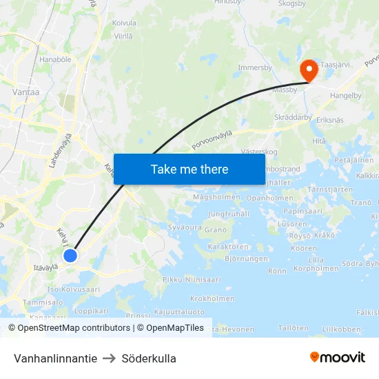 Old Castle Road to Söderkulla map
