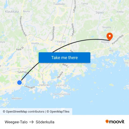 Weegee House to Söderkulla map