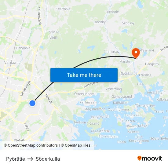 Bicycle Road to Söderkulla map