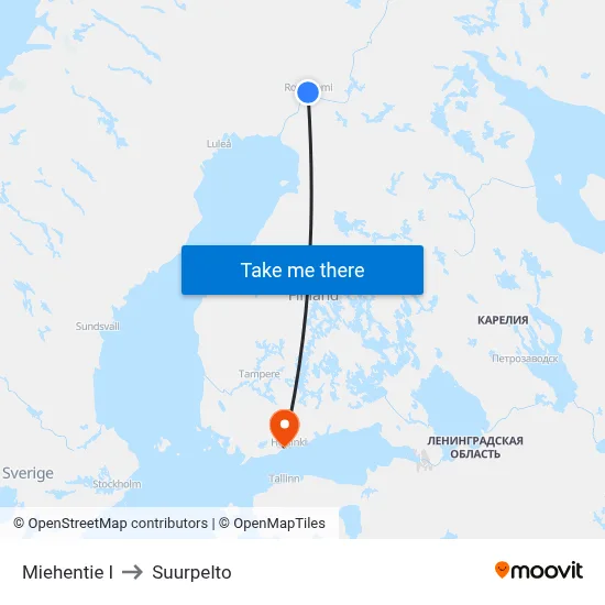 Miehentie E to Suurpelto map